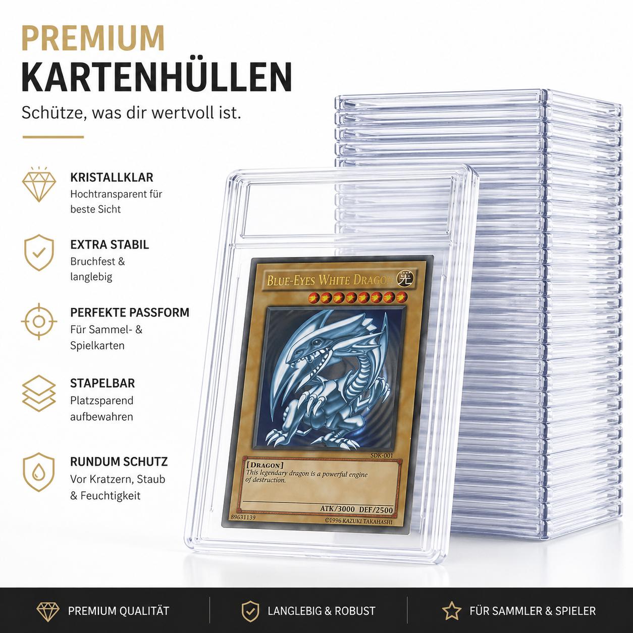 Cezala Premium Acryl Card Slab – Schutz & Präsentation für Sammelkarten | 1 Stück
